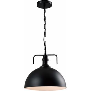 QUVIO Hanglamp industrieel - Fabriekslamp - D 30 cm - Zwart