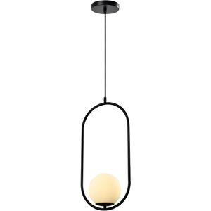 QUVIO Hanglamp modern - Langwerpig metalen frame - 15 x 25 x 51 cm - Zwart
