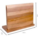 Krumble Magnetisch messenblok - acacia hout - Messenhouder voor uw messenset - Messenset niet inbegrepen - Bruin