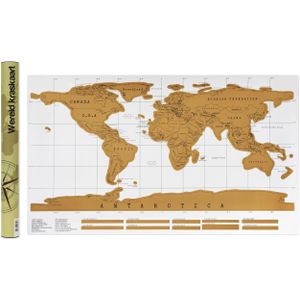 Aretica Wereld kraskaart / Scratch map - Wit
