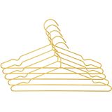 QUVIO Kledinghangers - Set van 10 - Kleerhangers - Hangers kleding - Broekhangers - Goudkleur - Goud - Staal