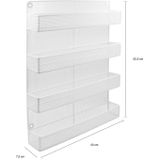 QUVIO Groot Kruidenrek - Staal - Wit - Ophangbaar - Voor 32 Kruidenpotjes - 4 laags