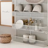 QUVIO Groot Kruidenrek - Staal - Wit - Ophangbaar - Voor 32 Kruidenpotjes - 4 laags