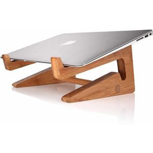 QUVIO Laptop standaard - Hout - Tot 15,6 inch