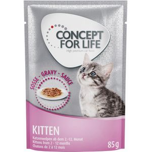 48x85g Kitten in Saus Concept for Life Kattenvoer