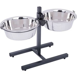 Hondenbar (tot 50 cm hoog) incl. 2x RVS Voerbak 2,8L