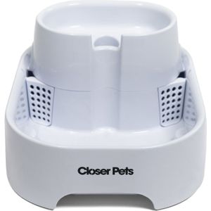 Dog Mate 385 Grote fontein voor huisdieren met 2 niveaus - 6 liter - drinkstations met meerdere hoogtes - wit