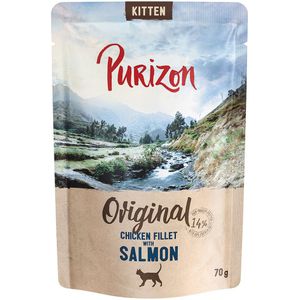 Purizon kat natvoer 24 x 60 / 75g / 85g - Kitten Kipfilet met Zalm