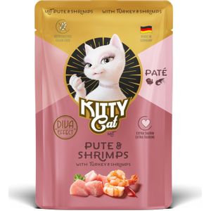 6x85g Kalkoen & Garnalen Kitty Cat Pate nat kattenvoer