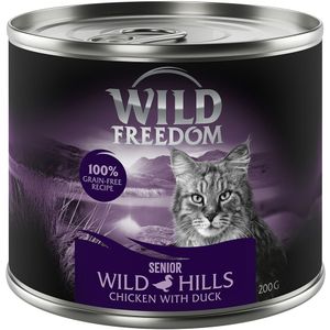 6x200g Senior Wild Hills Eend & Kip Wild Freedom Kattenvoer