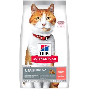 15kg Hill's Science Plan Adult Sterilised Zalm droogvoer voor katten