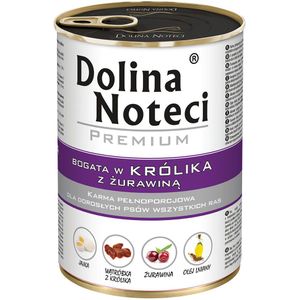 24x400g Dolina Noteci Premium Konijn met veenbessen hondenvoer nat