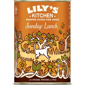 Lily's Kitchen Vispastei met Erwten 6 x 400 g - Kip met aardappelen & erwten