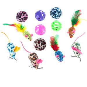 12-delige Set Kattenspeelgoed met Ballen & Muizen
