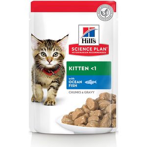 12x85g Kitten Zeevis Hill's Science Plan Kattenvoer