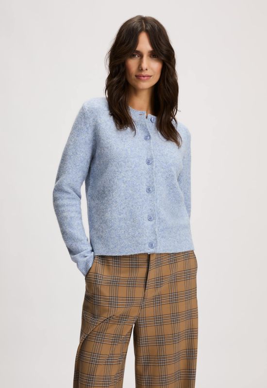 Silvercreek - Pobby Vest - Blauw Melange - Gebreid Vest