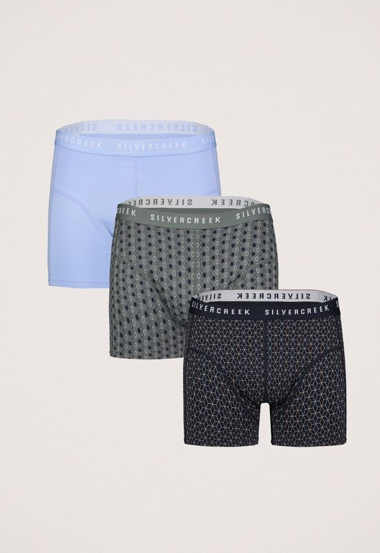 Silvercreek - Boxershort 3 Pack - Blauw