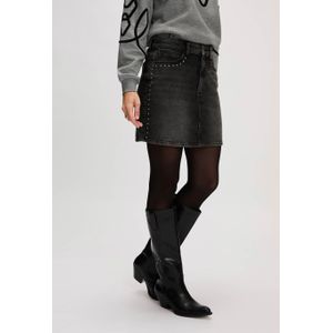 Silvercreek - Tibbie Rok - Korte Denim Rok - Met 5 Zakken - Zilveren Studs