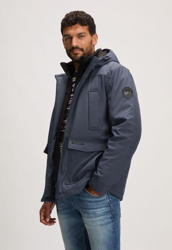 Silvercreek - Jack Jas - Blauw - Mid-length Winterjas - Waterafstotende Coating