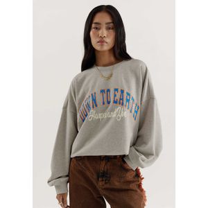 Harper & Yve - Down to earth - Sweater - Gemêleerd Grijs - Oversized Pasvorm
