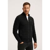 PME Legend Heren vest zwart (Maat: S) - Effen - Halslijn: Opstaande kraag met rits,