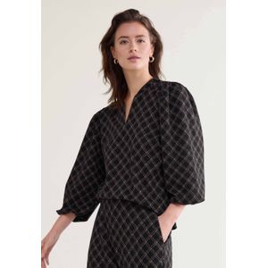 Summum Diagonal Check Blouse