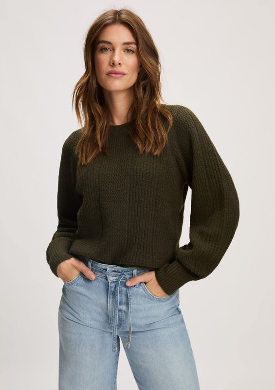 Silvercreek - Priss - Gebreide Trui - Green Army Dark