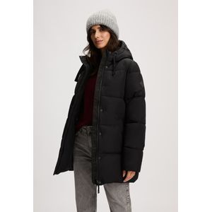 Silvercreek - Pine Puffer Jas - Zwart - Halflang - Waterafstotend