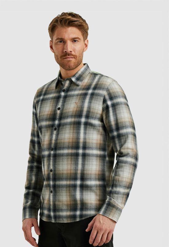 PME Legend - LONG SLEEVE SHIRT - Blauw - Twill Check - Heren Hemd