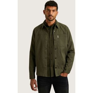 Cast Iron Heren overshirt groen (Maat: S)
