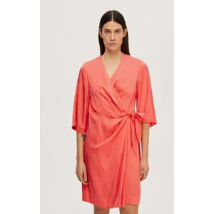 Selected Femme Franziska Satin Wrap Jurk