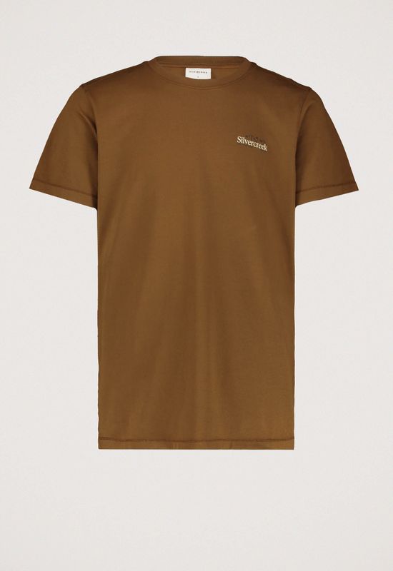 Silvercreek - Logo Mountain T-shirt - Bruin - Regular Fit