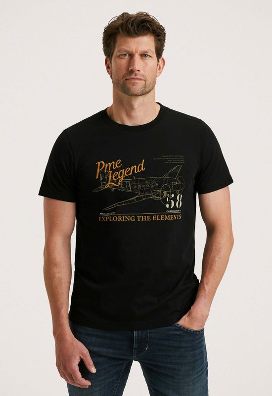 PME Legend - PTSS2510523 - T-shirt - Zwart - Korte Mouw - R-neck