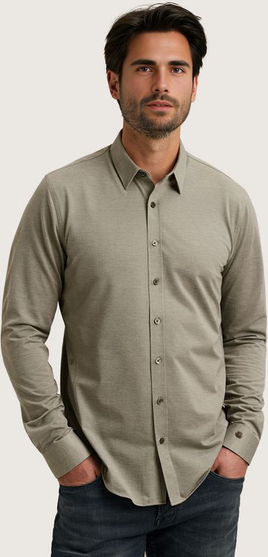 Cast Iron - Casual Shirt - Bruin - Heren Overhemd