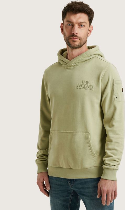 PME Legend Heren hoodie groen (Maat: S) - Effen - Halslijn: Capuchon,
