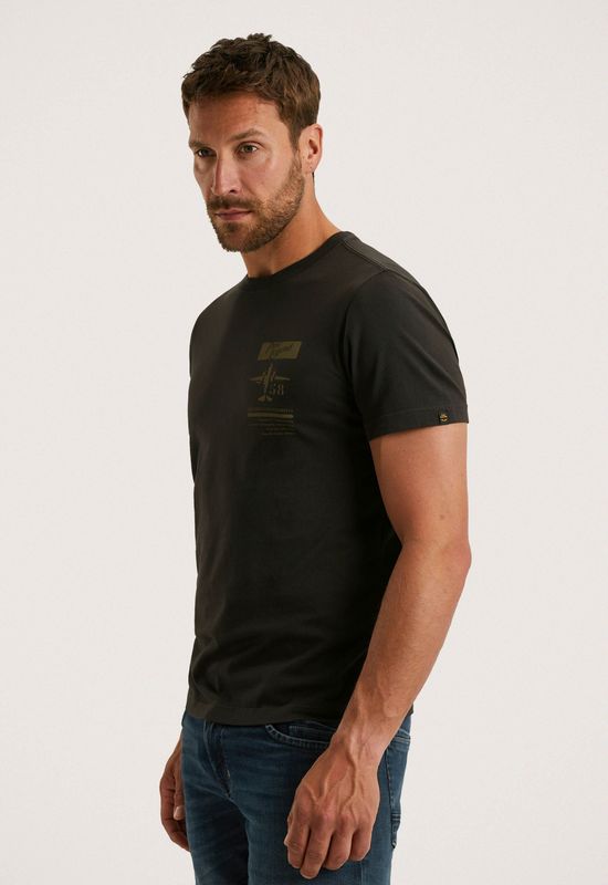 PME Legend Heren t-shirt grijs (Maat: S) - Fotoprint - Halslijn: Ronde hals,