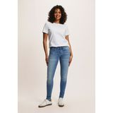 Silvercreek - Cassy Mid Waist Skinny Jeans - Denim - Medium Stonewash