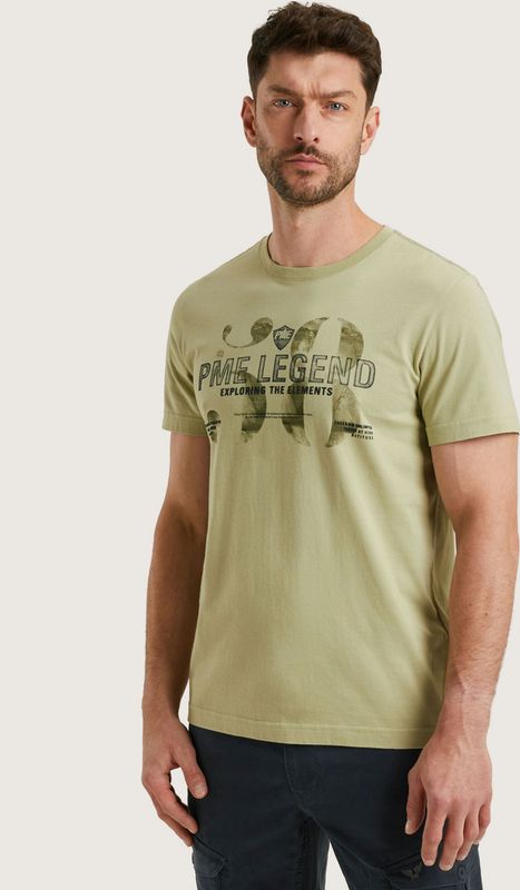 PME Legend Rechtvallend T-shirt groen