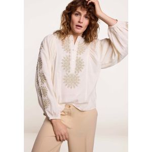 Summum Gold Lurex Embroidery Blouse