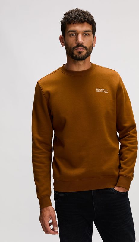 Silvercreek - Logo Crew Sweater - Brown Brick