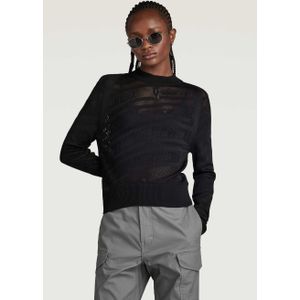 G-Star RAW Pointelle Text Knit Trui