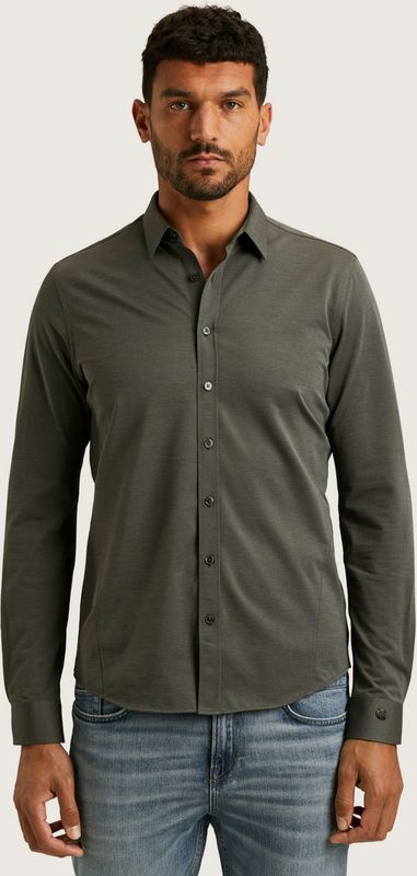 Cast Iron - Casual Shirt - Diep Zwart - Heren Overhemd