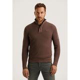 PME Legend - Half Zip - Bruin - Half Zip Collar Cotton Knit PKW2509322/8203