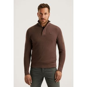 PME Legend - Half Zip - Bruin - Half Zip Collar Cotton Knit PKW2509322/8203