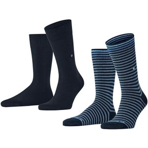 Burlington everyday stripe 2-pack sokken blauw heren