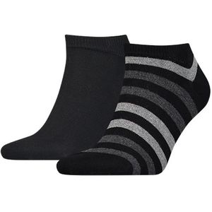 Tommy Hilfiger sokken heren duo stripe sneakers 2-pack zwart heren