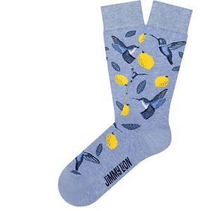 Jimmy Lion sokken birds & lemons blauw unisex