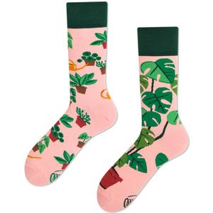 Many Mornings sokken plant lover roze unisex