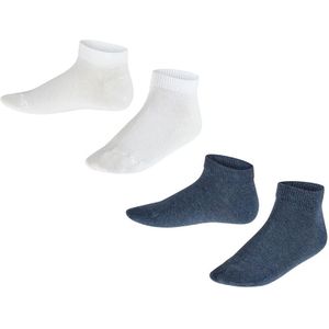 FALKE kids happy 2-pack sneakersokken blauw & wit kids