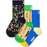 Happy Socks kids giftbox 3-pack sokken back to school multi kids